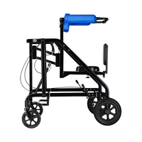 Andador y Rollator de Acero Seguro para Adultos, para Rehabilitación y Terapia Física, para Pacientes con Cerebroderrame y Hemiplejia