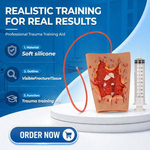 Módulo de Simulación de Fractura por Impacto en el Pie, Modelo de Trauma con Sangrado y Tubo de Infusión y <span class=keywords><strong>Jeringa</strong></span> para Primeros Auxilios y Vendarizaciones - Product Image 5