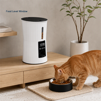 Distributeur automatique intelligent à double alimentation pour animaux de compagnie avec écran LED, en PP de qualité alimentaire, à alimentation lente, avec réglage multi-heures, 4 couleurs au choix pour chats et chiens