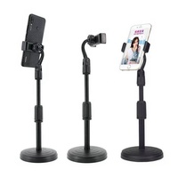 Support de microphone le plus vendu avec base durable, support de tablette réglable, pince de fixation pour téléphone, support de bureau mains libres pour diffusion en direct