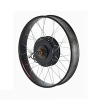 Kits de conversion de vélo électrique 36V 48V 52V 45A 1200-1800W 20x4.0\" 24x4.0\" 26x4.0\" avec roues larges, contrôleur à onde sinusoïdale