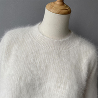Dicke Strickwaren Plain Roll kragen pullover Frauen Loose Pullover Langarm Soft Custom Fluffy Knitted Ladies Sweater für den Winter