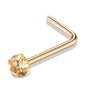 Anneaux de <span class=keywords><strong>nez</strong></span> en acier inoxydable hypoallergénique 20G, clous de <span class=keywords><strong>nez</strong></span> en forme de L, avec zircon cubique <span class=keywords><strong>brillant</strong></span>, bijoux de <span class=keywords><strong>piercing</strong></span> pour hommes et femmes - Product Image 1