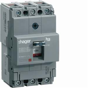 HNA160H Personalizzabile con interruttore automatico scatolato Hagers H3 x160 TM 3P 40kA 160A - Product Image 1