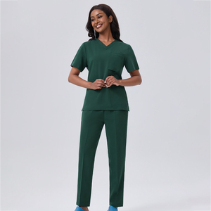 Tenue Médicale Femme 2026 : <span class=keywords><strong>Blouse</strong></span> Chirurgicale à Poches <span class=keywords><strong>et</strong></span> <span class=keywords><strong>Pantalon</strong></span> Droit – Uniforme <span class=keywords><strong>Infirmière</strong></span> Couleur Unie - Product Image 6