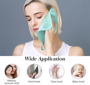 女性用マイクロファイバーメイクアップ布100% マイクロファイバー生地フェイスタオルコーラルフリースマイクロファイバーメイク落としタオル - Product Image 4