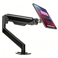 Support de tablette ergonomique flottant en gros avec bras de moniteur magnétique à ressort à gaz pour écran portable de 14 pouces pivotant OEM/ODM