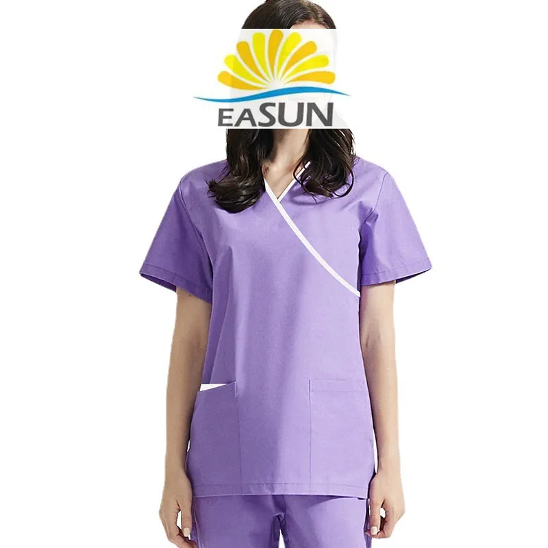 amostras grátis com preço de fábrica para roupas de pacientes hospitalares da China, uniformes hospitalares, esfoliantes médicos, uniformes de pacientes hospitalares
