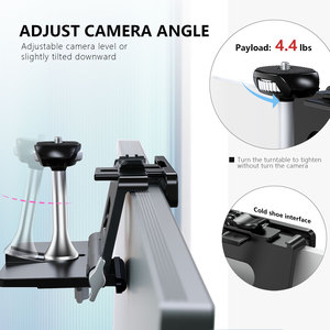 Soporte para Monitor y Cámara RAUBAY, Abrazadera para Cámara Web con Tornillo de 1/4'', Ancho Máximo de hasta 1.4'' CM02 - Product Image 4