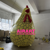 Poussin gonflable de décoration de défilé de style mignon, ballon gonflable de mascotte de poulet de dessin animé