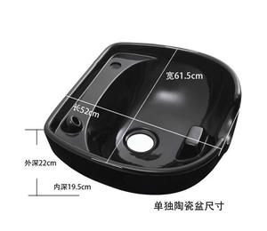 Salon transfrontalier Lit à shampoing Bassin en céramique Salon de <span class=keywords><strong>coiffure</strong></span> Chaise longue de <span class=keywords><strong>coiffure</strong></span> Lit de rinçage <span class=keywords><strong>Magasin</strong></span> de massage - Product Image 5