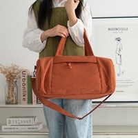 Sac de voyage à grande capacité pour le yoga, le sport et la remise en forme, en velours côtelé, avec fermeture à cordon, respirant, 20-35L, pour les voyages de courte durée