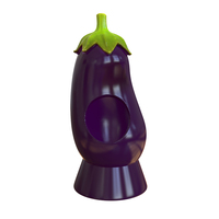 Nichoir en céramique écologique en forme d'aubergine, couleurs personnalisées, logo, fait main, de qualité supérieure, pour petits oiseaux, vente en gros