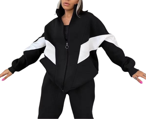 Alerte de vente Combinaisons de jogging personnalisées pour femmes avec panneaux, service de piste OEM pour filles - Product Image 1
