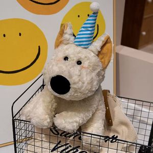 Sombrero de Fiesta de Cumpleaños Kawaii, Peluche de Perrito Blanco, Muñeco de Peluche de Perro Acostado, Juguetes de Peluche, OEM y ODM Disponibles, Soporte para Logotipo y Tamaño Personalizados - Product Image 6