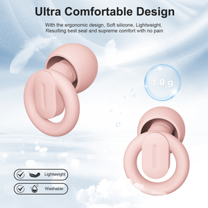 ที่อุดหูซิลิโคนกันเสียงแบบใช้ซ้ำได้ 4 ขนาด สำหรับป้องกันเสียงรบกวนขณะนอนหลับ - Product Image 4