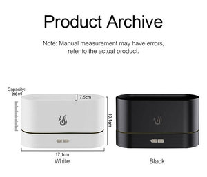 200ml USB sạc mô phỏng 3D ngọn lửa hương thơm Diffusor với ánh sáng ban đêm khuếch tán hương thơm cho máy tính để bàn - Product Image 2