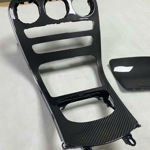 สำหรับรถยนต์ C GLC Class W205 X253 C260L C260 ชุดแต่งภายในคาร์บอนไฟเบอร์แท้ แผงคอนโซลกลาง แผงเปลี่ยนเกียร์ แผงขอบประตู - Product Image 6