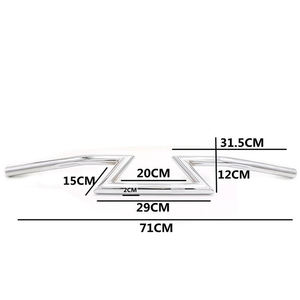 Manillar Delantero para Motocicleta <span class=keywords><strong>Harley</strong></span> Sportster Cruiser XL 883 <span class=keywords><strong>1200</strong></span> Prince <span class=keywords><strong>Chopper</strong></span>, Barras de Arrastre Modelo Z de 7/8" 22 mm - Product Image 2