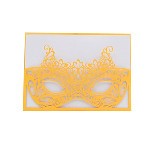 Quinceanera Wedding Prom Masquerade Party Supply Laser Cut Pocket <strong>Invitations</strong> for <strong>Graduation</strong> and Birthday - Product Image 3