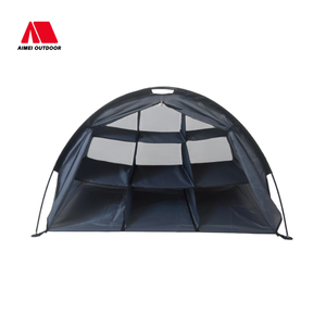 New Foldable Outdoor Storage Cabinet 9-Grid Portable Camping <strong>Shoe</strong> Rack <strong>Tent</strong> Cabinet for Picnic &amp; Camping Storage - Product Image 1