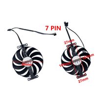 Ventilateurs de refroidissement pour processeur de bureau, 1,2 W, 7 broches, 6 fils, roulement en alliage, 30 CFM (2 pièces)