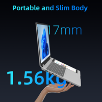 Nuovo Laptop Intel N95 Quad-Core con Doppio Schermo 15.6"+7" Display IPS, 16GB RAM, 256GB SSD, Tastiera Inglese, Windows 11 per Studenti