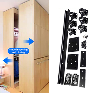 <span class=keywords><strong>Kit</strong></span> de rangement pour dressing, armoire mobile à étagères coulissantes, système de dressing moderne en aluminium, petit, pliable, à monter soi-même - Product Image 1