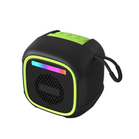 Haut-parleur portable OEM Bluetooth 5.3 avec cordon, 4 touches, son grave 5W, lumières RGB, étanche, TWS, 800 mAh, Type-C, pour soirées à domicile