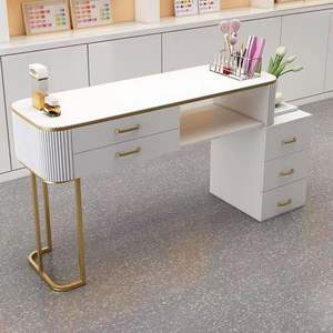 <span class=keywords><strong>Table</strong></span> de manucure de luxe simple et légère en verre blanc japonais <span class=keywords><strong>table</strong></span> à ongles <span class=keywords><strong>pliante</strong></span> de rangement - Product Image 1