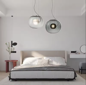 Zeal Lighting Factory Supply Grey Glass <b>Dining</b> Room Chandelier <b>Light</b> Bubbles Pendant with Remote Control - Product Image 2