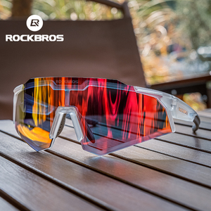 <span class=keywords><strong>Gafas</strong></span> de <span class=keywords><strong>Ciclismo</strong></span> <span class=keywords><strong>ROCKBROS</strong></span>, Marco Blanco, Cristal Transparente, Deportivas para Exteriores, Fotocromáticas, Polarizadas, Protección UV400, Personalizadas - Product Image 6