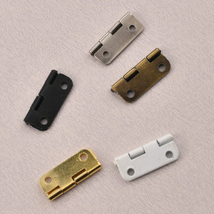 Bisagra decorativa de metal de bronce antiguo, mini, plana, de extremo abierto, de 180 grados, para caja de regalo de madera, joyero, dormitorio de villa - Product Image 3