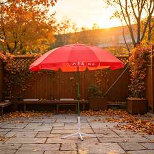 Sombrilla de Playa Roja de 150 cm con Ventilación y Protección UV, Carpa de Jardín Portátil para el Sol - Product Image 1