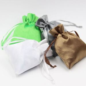 Sacs à cordon de couleur unie avec ruban pour bijoux, cheveux, voyages, montres, chaussures, perles, bagues, maquillage, pochette cadeau - Product Image 3