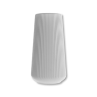 Vase à fleurs en plastique minimaliste, design moderne cannelé, écologique, léger, durable, réutilisable, incassable, pour table, retient l'eau