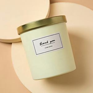 Autocollants personnalisés 220ml 315ml 430ml, gobelet à bougie en verre mat noir, blanc, transparent, pot à bougie avec couvercle en bambou, bois ou métal - Product Image 5