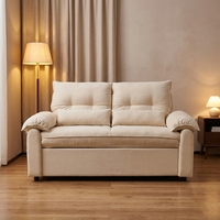Canapé-lit pliable en mousse, matelas de sol dépliable avec oreillers, canapé-lit sans armature, canapé deux places