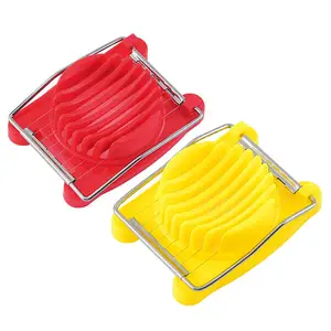 Fournisseur chinois de gadgets de cuisine diviseurs d'oeufs en plastique bon marché coupe-fils en acier inoxydable trancheuse d'oeufs