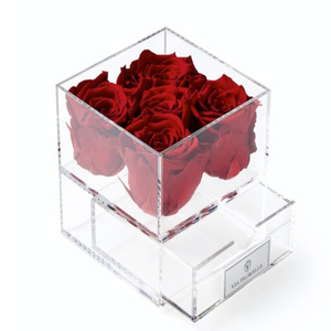 Acrylic square transparent flower box creative gift box Valentine's Day gift packaging box modern