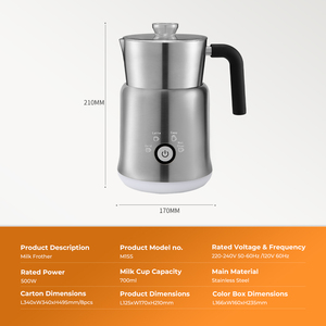 Venta Directa, Precio Económico, Espumador <span class=keywords><strong>de</strong></span> <span class=keywords><strong>Leche</strong></span> Eléctrico Multifunción 5 en 1 para Cocina, Desayuno y Café, <span class=keywords><strong>Calentador</strong></span> <span class=keywords><strong>de</strong></span> <span class=keywords><strong>Leche</strong></span> Italiano, Grande, para el Hogar - Product Image 3