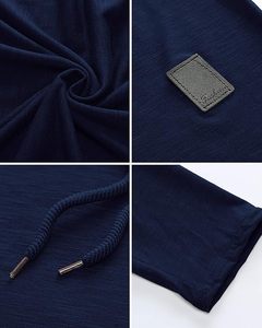 Camiseta de Manga Corta con Capucha y Forro Polar para Hombre, Personalizada con Logotipo, Poliéster/Algodón, Secado Rápido, Invierno - Product Image 5