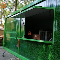 DXH Factory Kiosque à glaces préfabriqué mobile à faible coût, Boutique de conteneurs personnalisée pour boulangerie, Magasin de détail, Maison