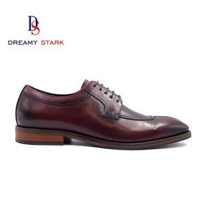 Chaussures habillées pour hommes en cuir véritable de haute qualité, faites à la main, avec surpiqûres, design bicolore, logo personnalisé, marque originale, confortables pour l'automne - Product Image 4