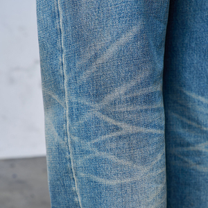 Mans 100% cotton denim thẳng hip hop jeans mùa đông loe phù hợp với tay Crafted râu quần lỏng rửa quần jean cổ điển - Product Image 6