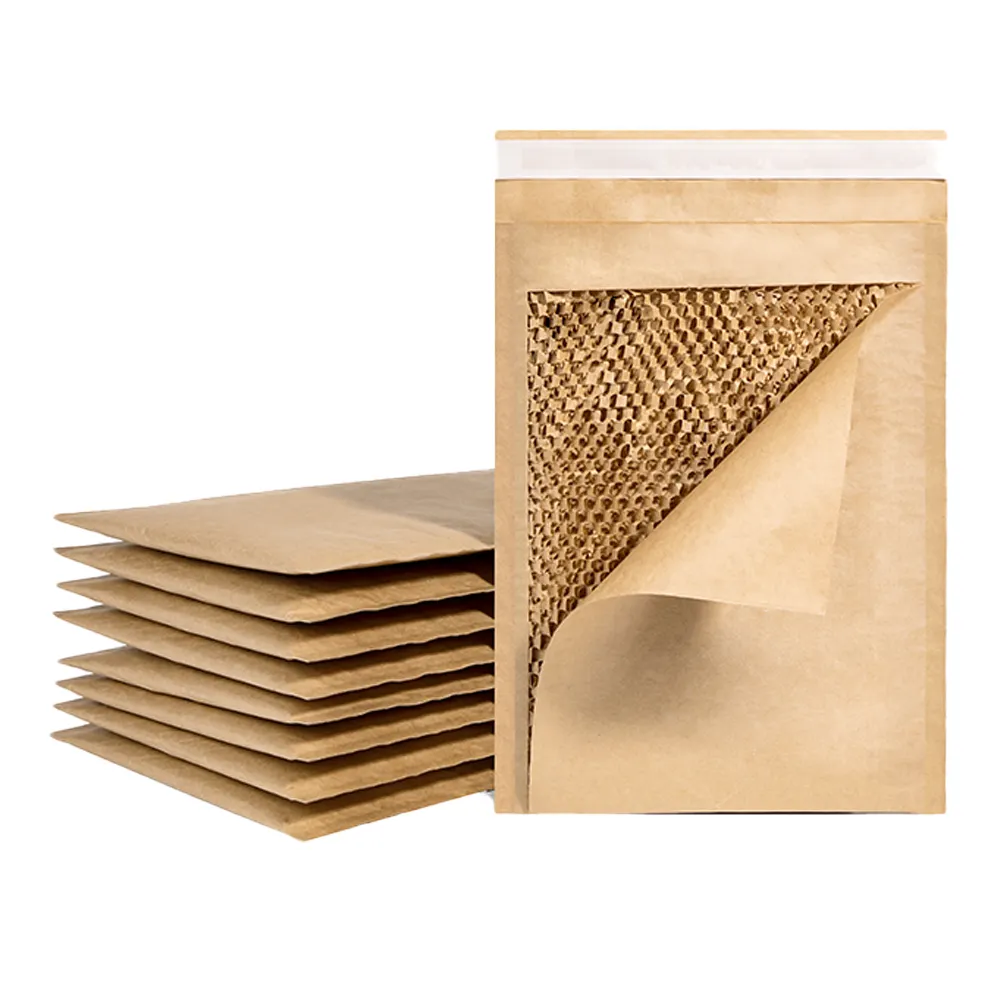 Honeycomb Cushion Paper Mailer Padded Shipping Bags Compostable Honeycomb Paper Mailers