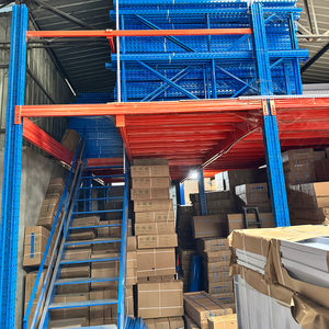 פלדה כבדה מחסן לופט פלטפורמה מדף אחסון אטטי מתלה מזנין ריפים ריצפת מדפים - Product Image 3