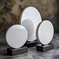 Plaque commémorative ovale vierge en céramique, tablette en porcelaine haute densité pour urne funéraire et commémoration
