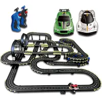 Piste Modifiable avec Voiture De Course Lumineuse LED, Ensemble De Piste De  Voiture Anti-gravité, Jouets De Piste Ultra-Flexibles Montessori 0 Gravity