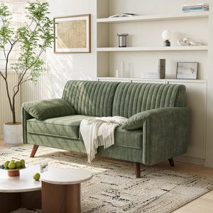 Loveseat <strong>Sofa</strong> Chenille Loveseat Couch Deep Seat Love Seat with Padded Arms Comfy Modern Small Couches <strong>for</strong> <strong>Bedroom</strong> Living Room - Product Image 3